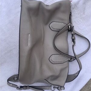 Michael Kors Gray Leather Shoulder Bag